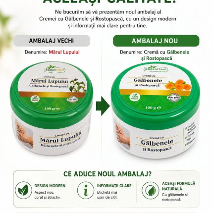 Cremă cu Mărul lupului, Gălbenele și Rostopască 100gr