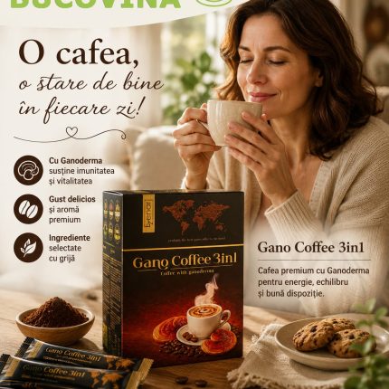 Daily Instant Coffee 5in1 cu Ganoderma+Rhodiola - 400g veg (20 de portii)