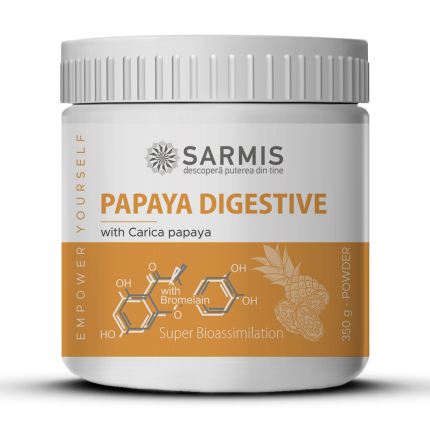 Papaya Digestive cu Bromelaina - pulbere - 350 g