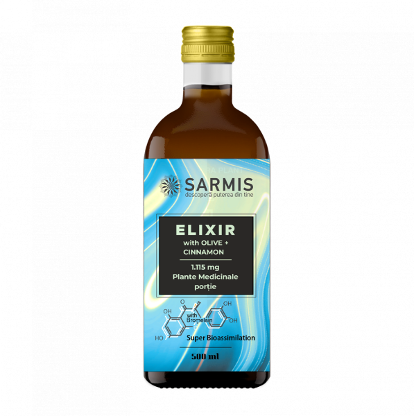 Elixir with Olive + Cinnamon-600x600 Elixir with Olive/Maslin + Sortisoara - 500 ml