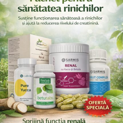 Pachet Natural pentru Sănătatea Rinichilor(scade creatinina si ajuta functia renala)