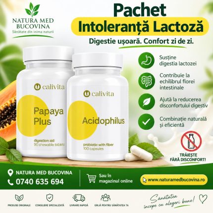 Pachet Intoleranţă Lactoză: Papaya Plus + Acidophilus